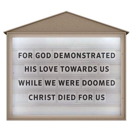 United Visual Products Indoor Enclosed Combo Board, 72"x36", Bronze Frame/Black Porc & Pumice UVCB7236BZ-BLKPORC-PUMICE
